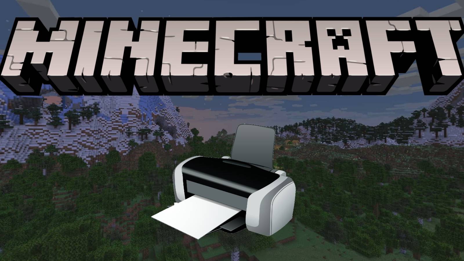 minecraft printer and logo
