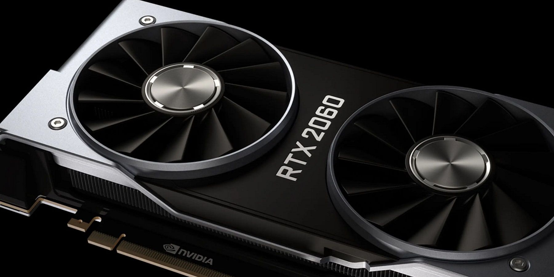 A close-up of an Nvidia RTX 2060 graphics card.