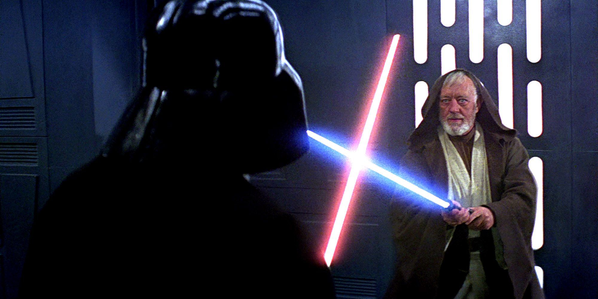 obi-wan fights darth vader in a new hope