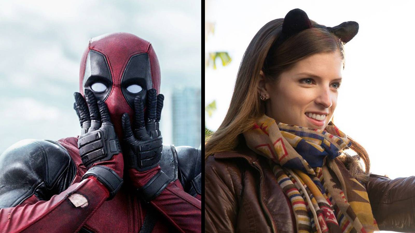 Left: Deadpool, right: Anna Kendrick in Mr. Right