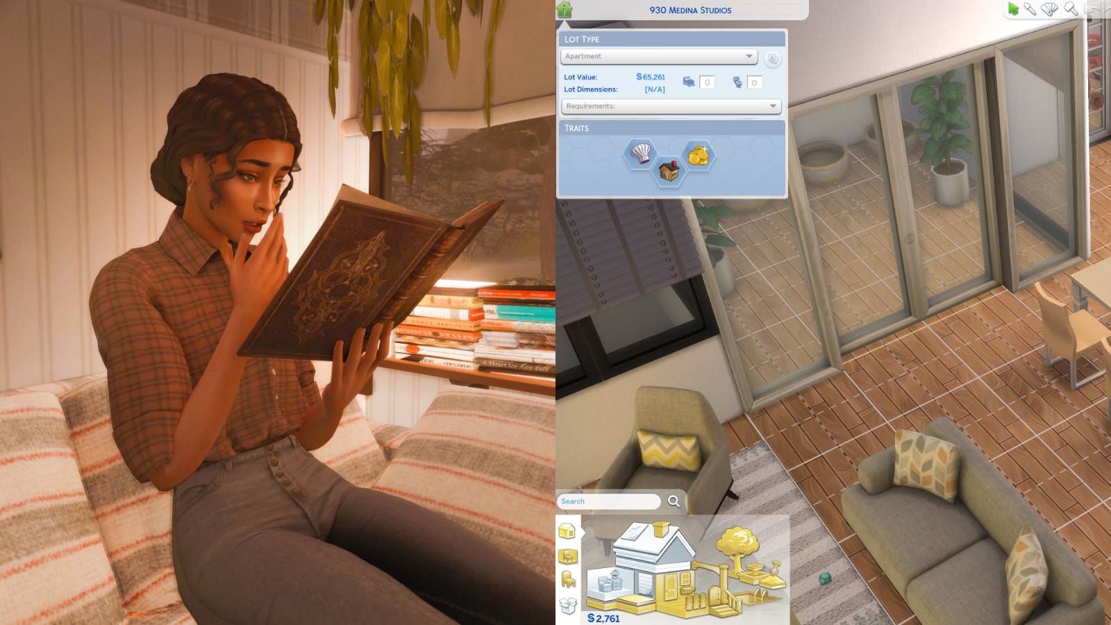 Sims 4 learning fast feature split image reading books and choosing the lot traits