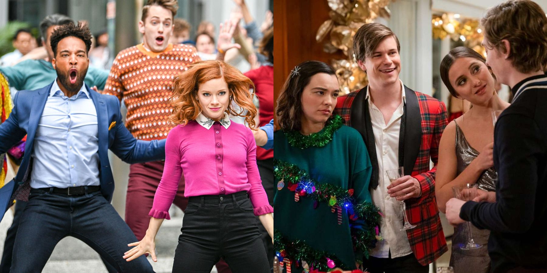 Canceled shows 2020s feature split image Zoey's Extraordinary Playlist and Dash and Lily