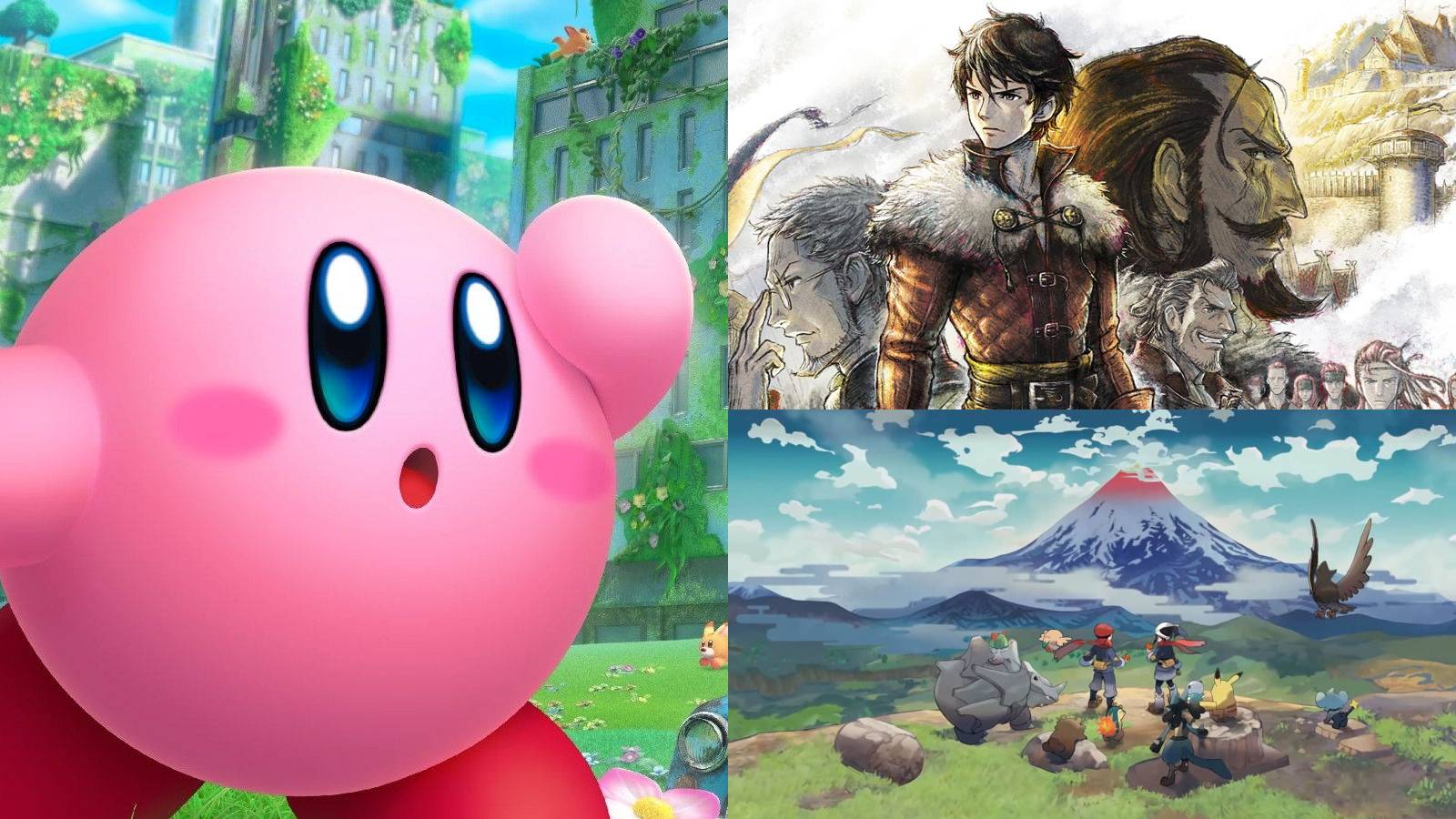 2022 Nintendo Switch Exclusives Cover Kirby, Triangle Strategy & Pokemon Legends