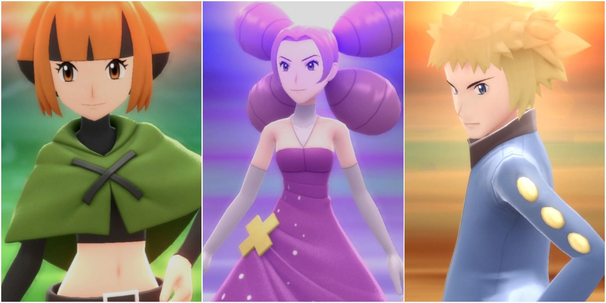 left to right: Gardenia, Fantina, Volkner