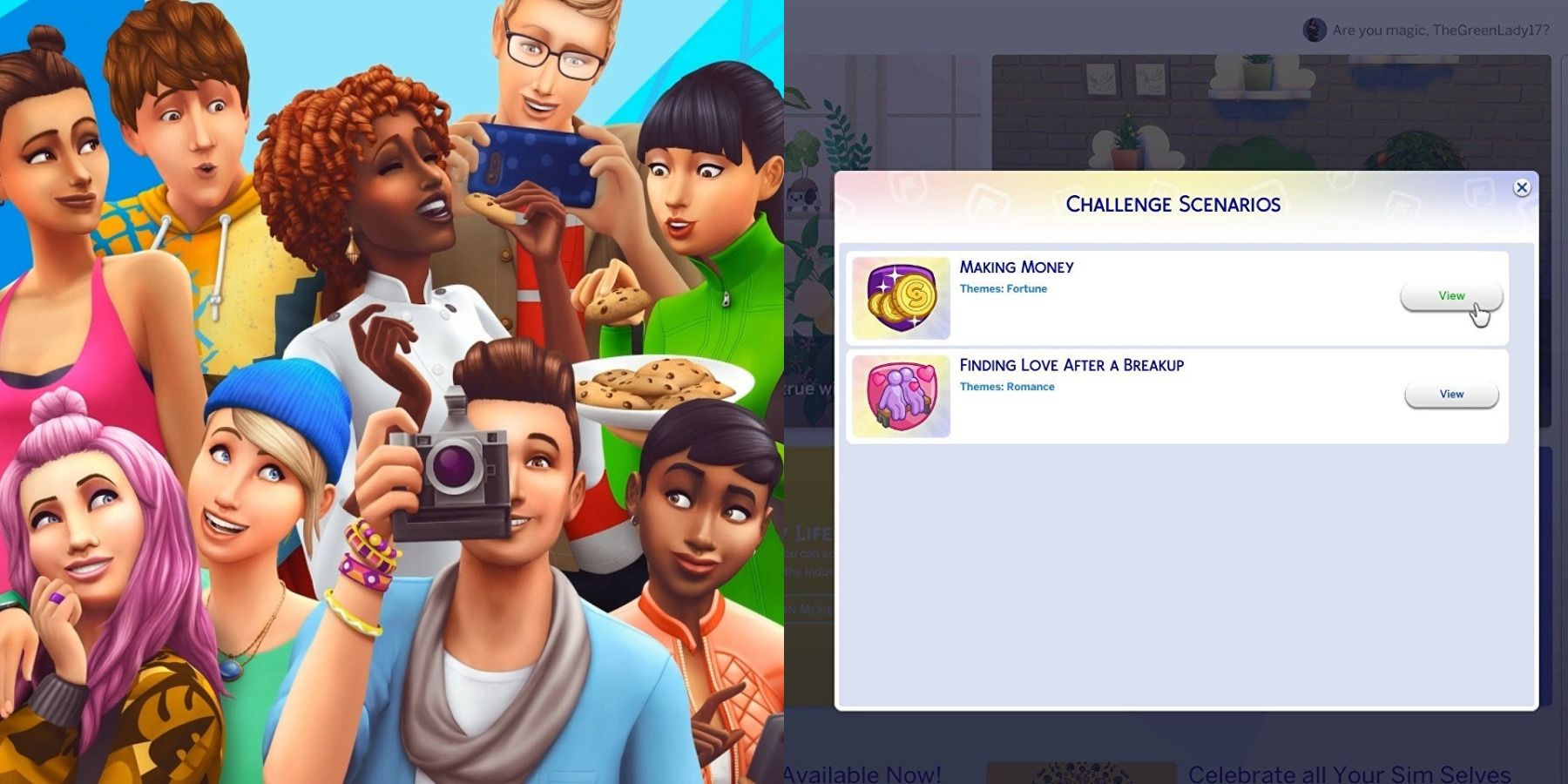 The Sims 4 scenarios feature