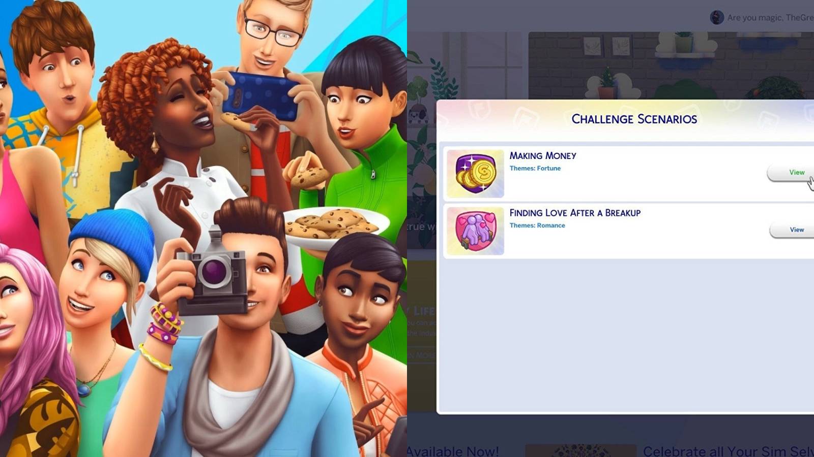 The Sims 4 scenarios feature