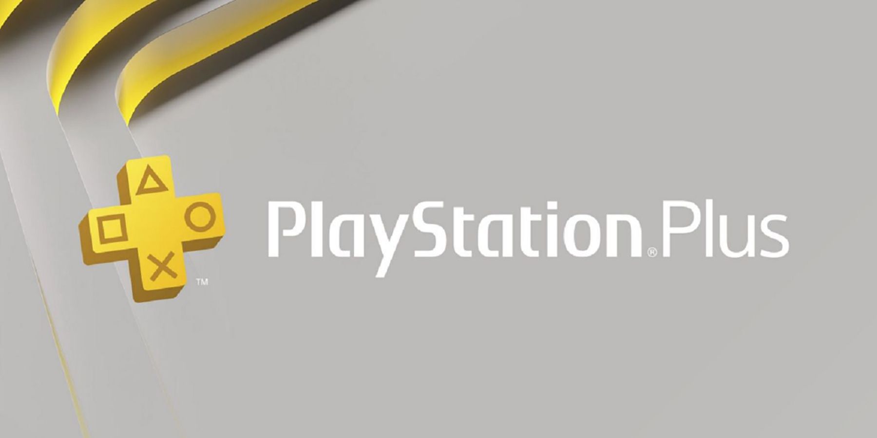 playstation plus logo grey background