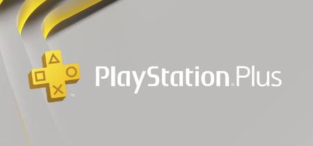 playstation plus-logo grijze achtergrond