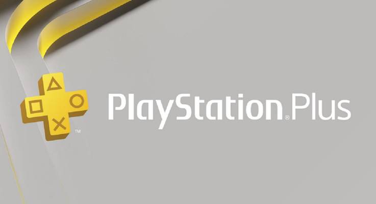 PlayStation plus-logo grijze achtergrond