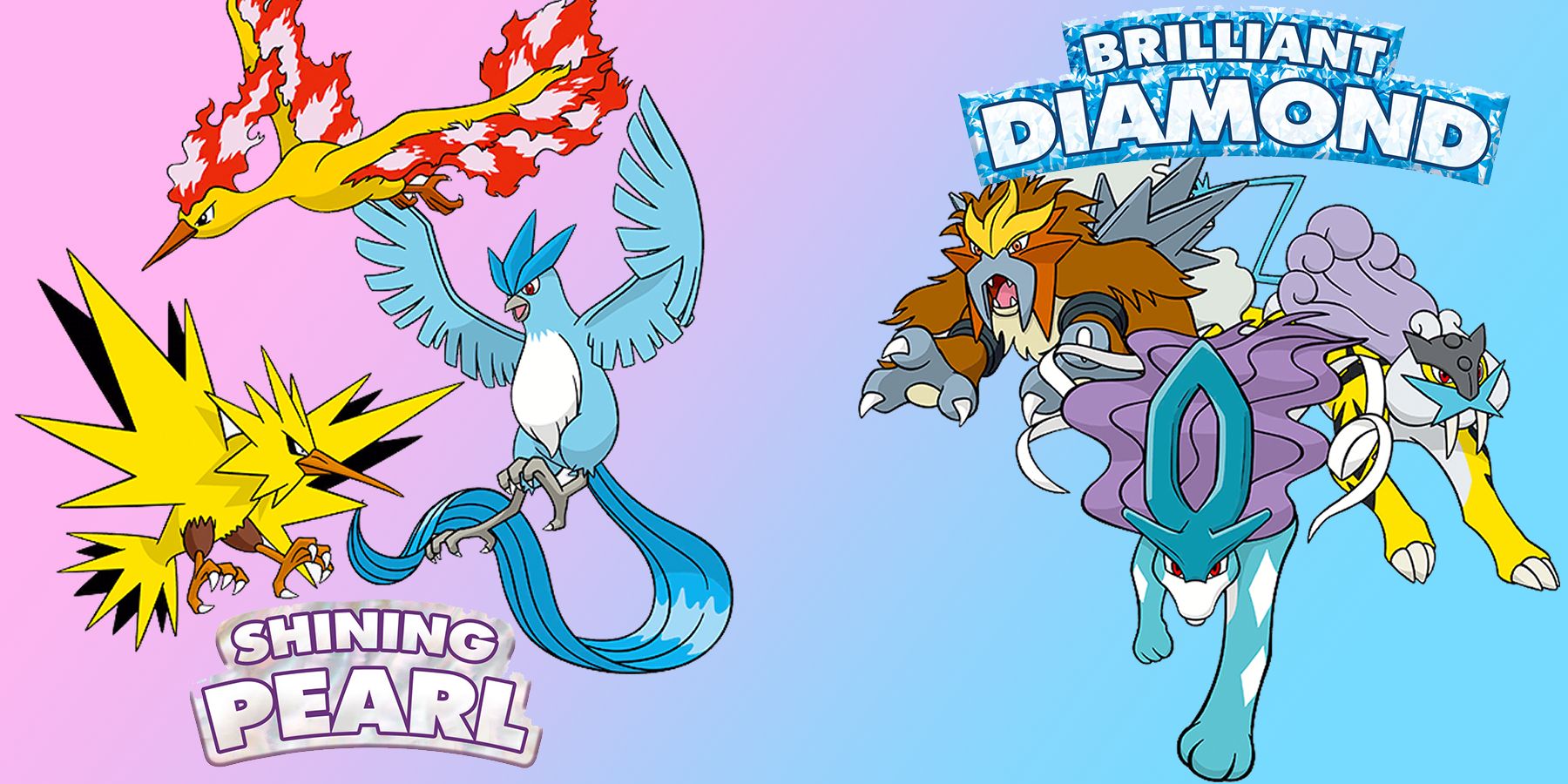 pokemon brilliant diamond shining pearl entei raikou suicune moltres articuno zapdos