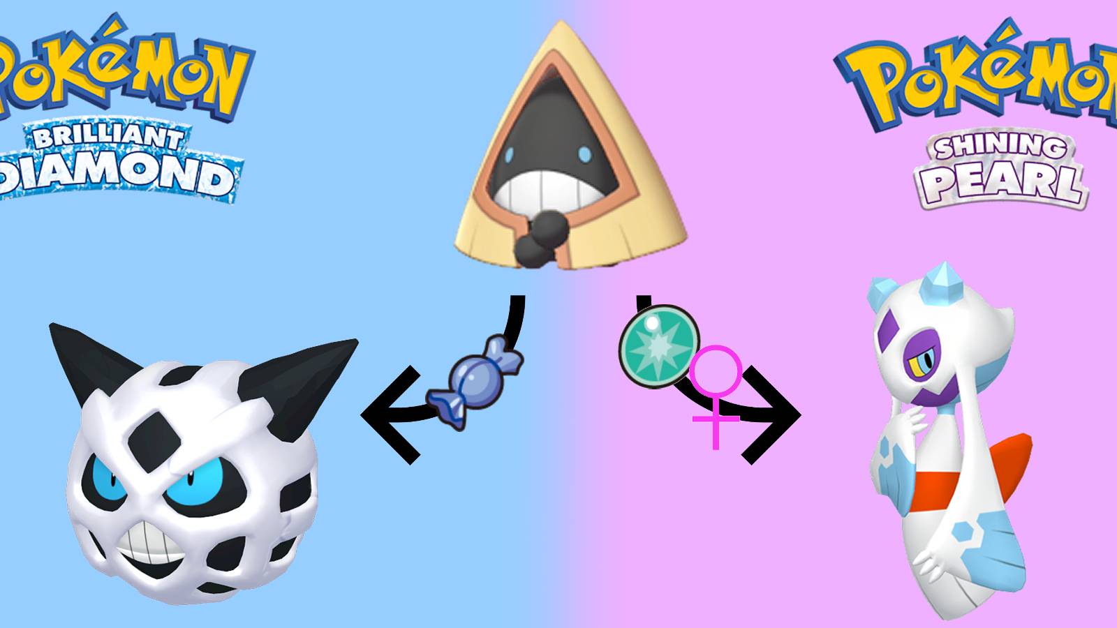 pokemon brilliant diamond shining pearl snorunt glalie froslass