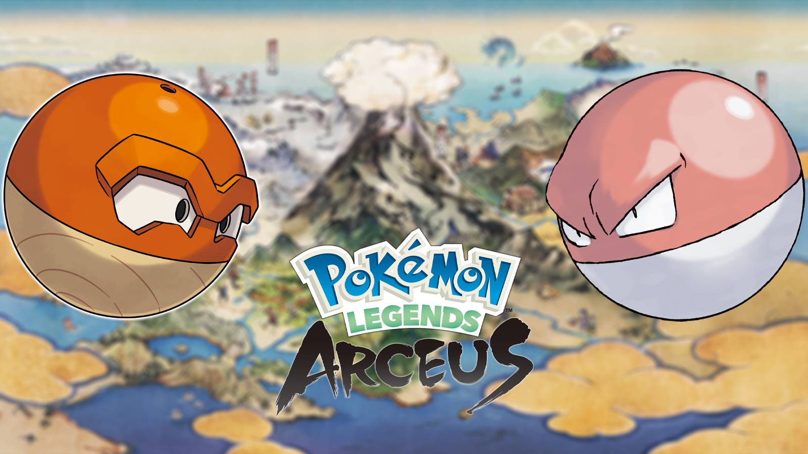 Hisui Voltrob (left) from Pokemon Legends: Arceus and Kanto Voltrob (right) from the main Pokemon series.