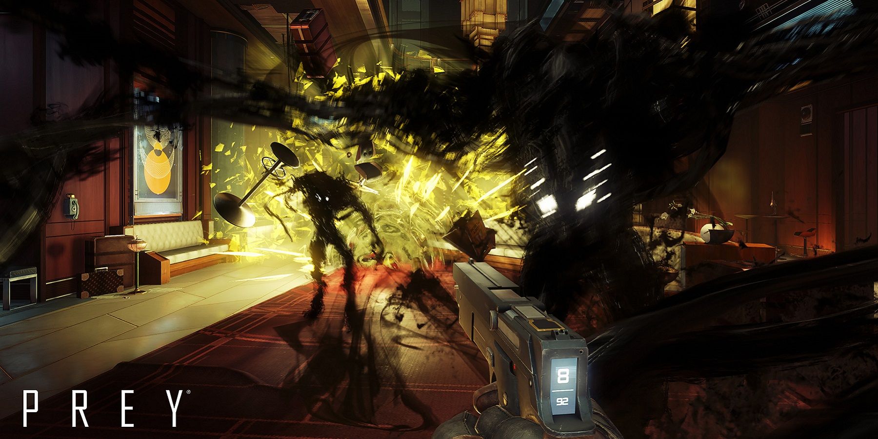 Image from Prey (2017) showing some of the Typhon attacking the main character.