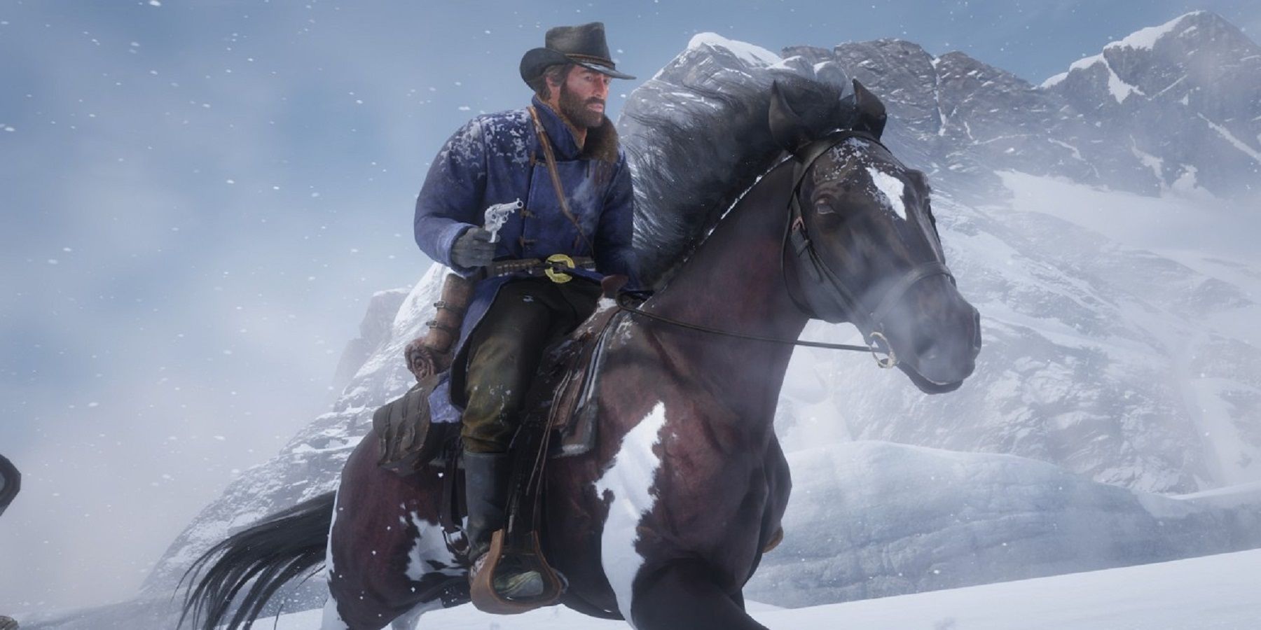 red dead redemption 2 arthur morgan mounted in the mountains feature