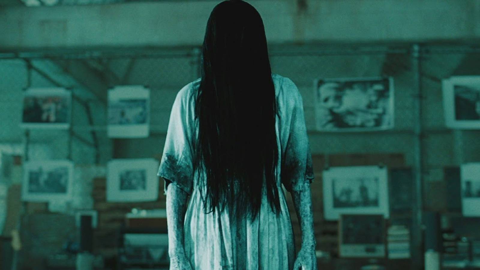 ringu sadako hair in front of face feature