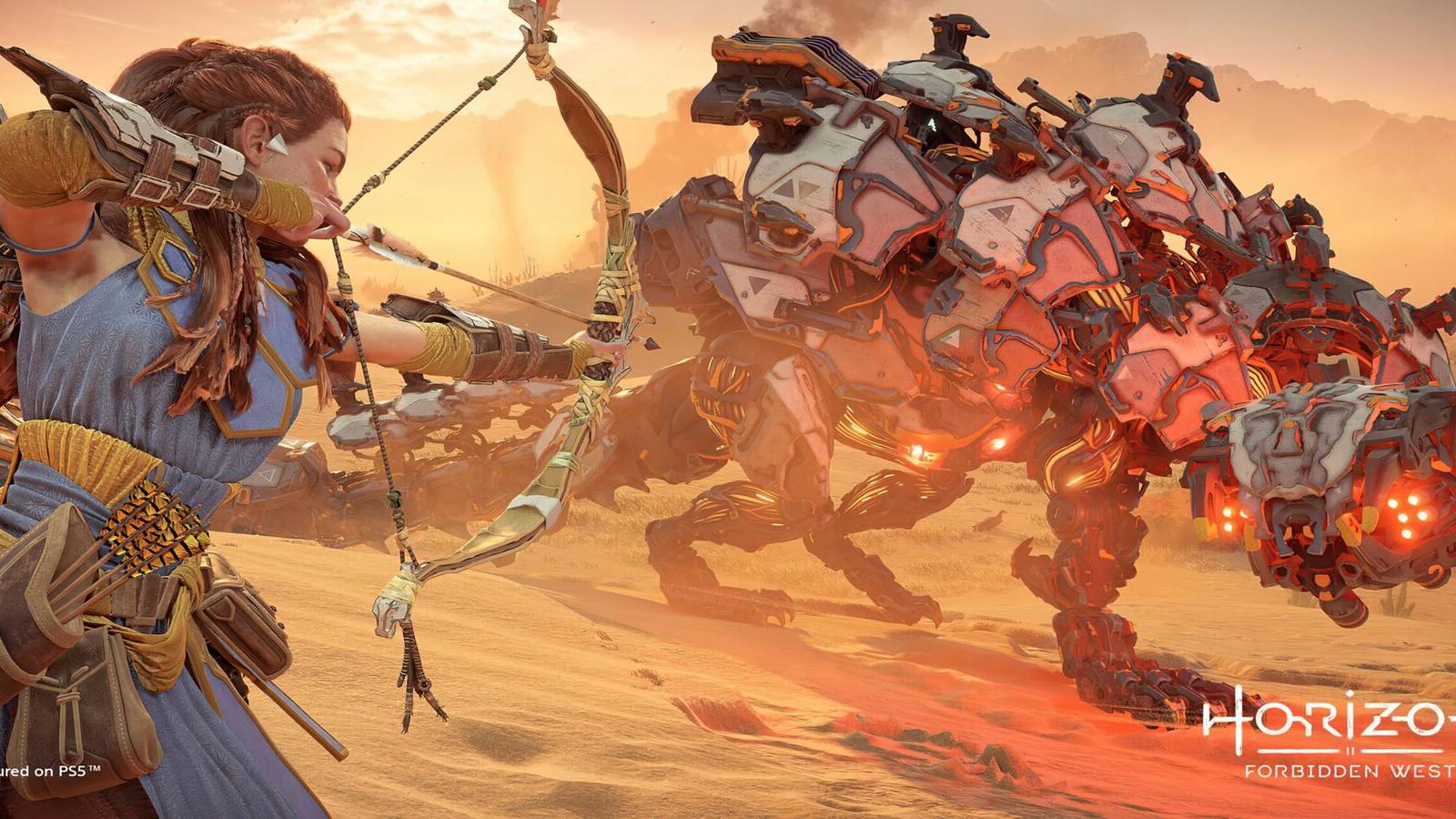 Aloy fights new machine in HFW