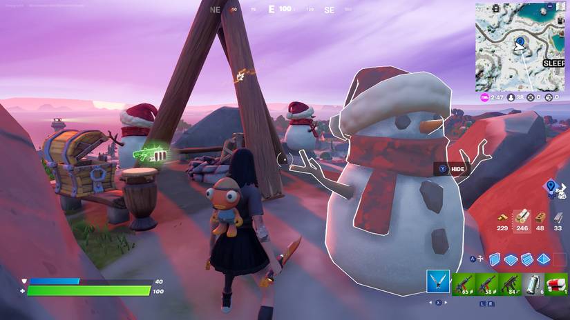 snowmen icy feet campfire fortnite