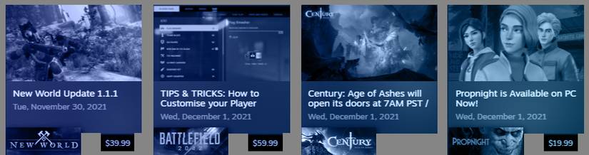 store hubs category sections