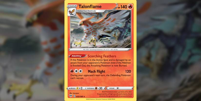 taloneflame pokemon tcg darkness ablaze
