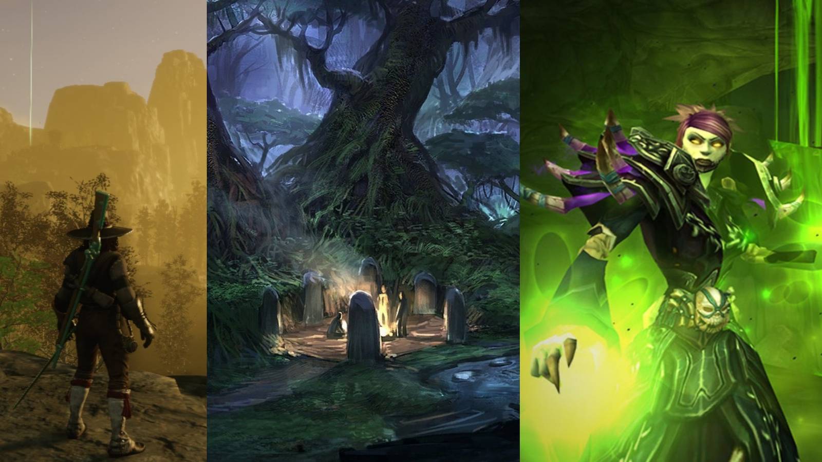 title image most immersive MMORPGs split image New World ESO Classic WOW