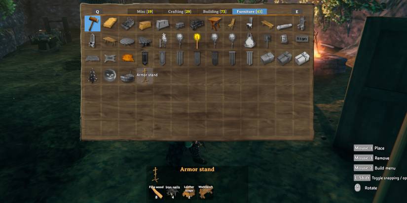 valheim armor stand recipe