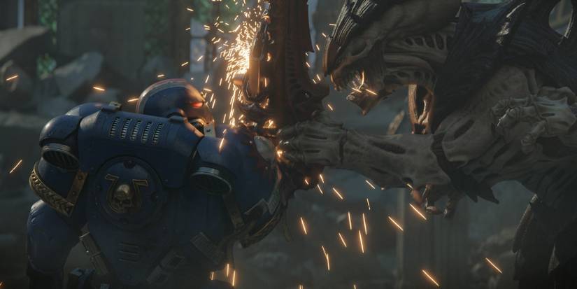 Warhammer 40K Space Marine 2 Ultramarine vs Tyranid