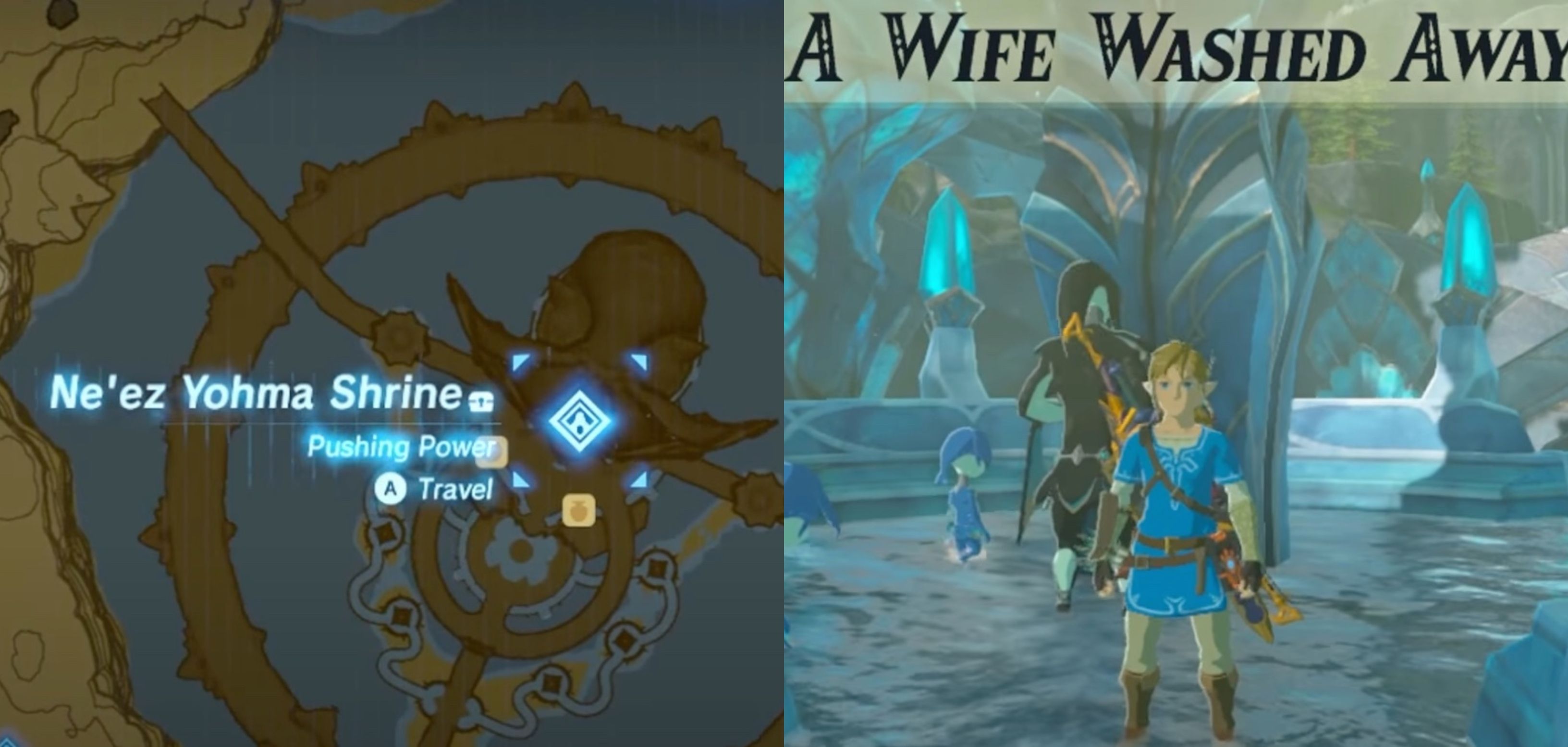 wife washed away quest zelda botw location