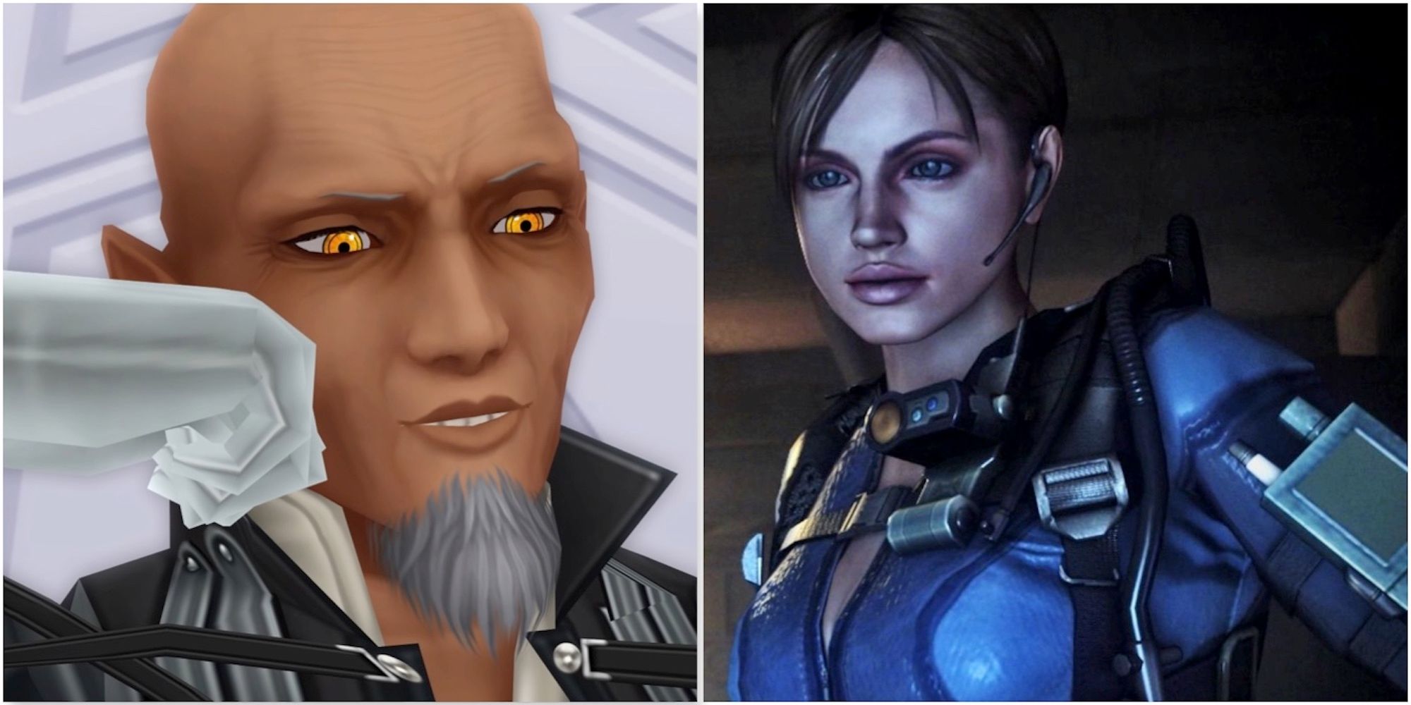 Xehanort from Kingdom Hearts 3D and Jill from Resident Evil: Revelations