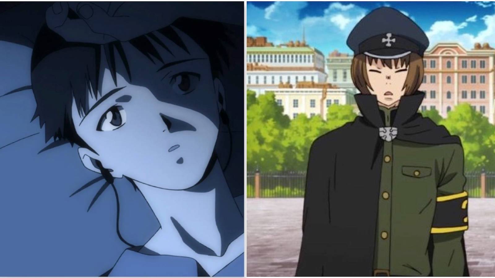 Shinji from Neon Genesis Evangelion and Noto from Fire Force