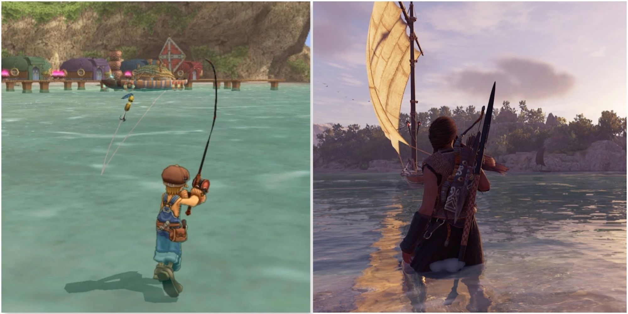 Fishing in Dark Cloud 2 and Exploring the world in Assassin’s Creed: Odyssey