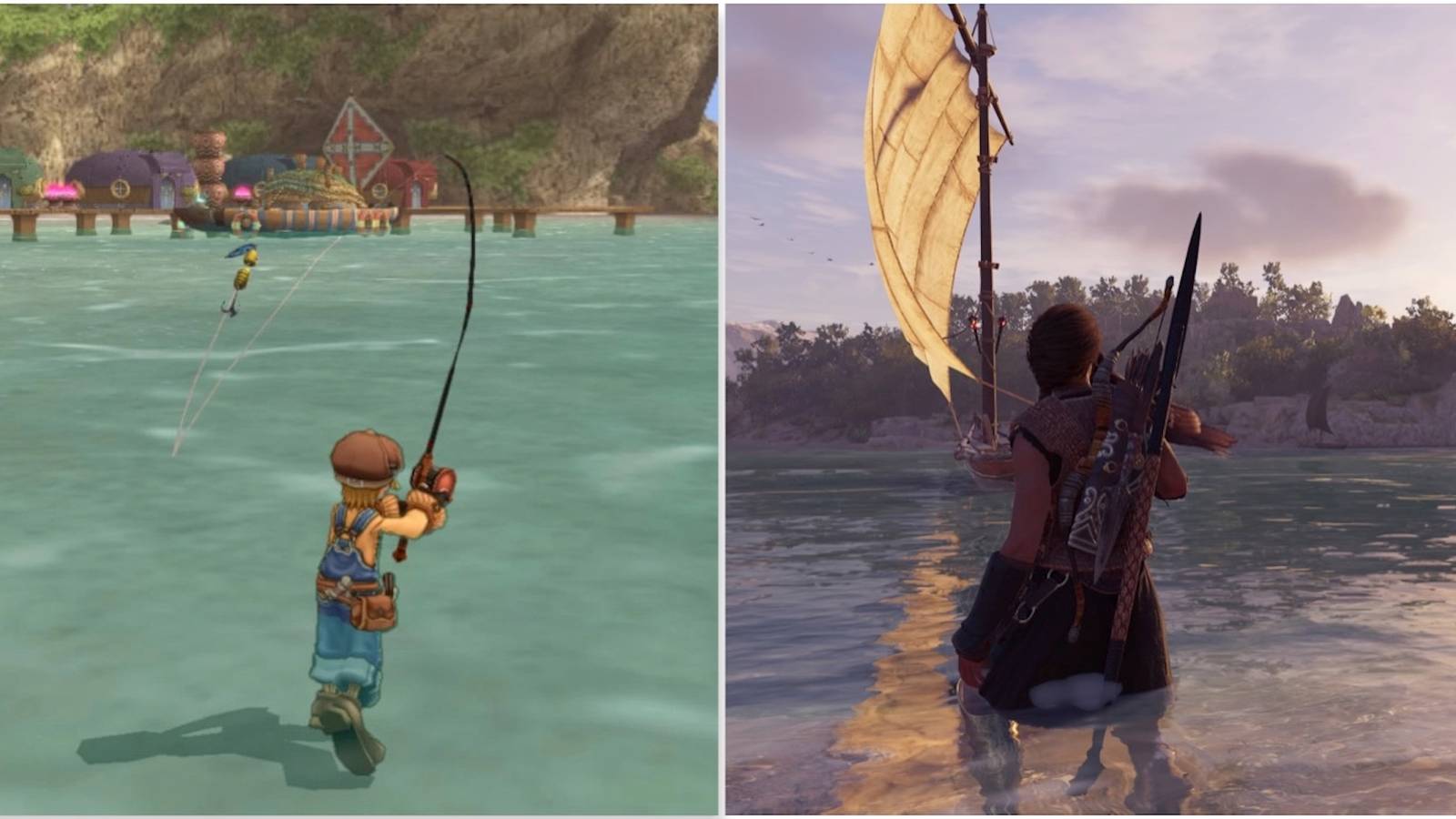 Fishing in Dark Cloud 2 and Exploring the world in Assassin’s Creed: Odyssey