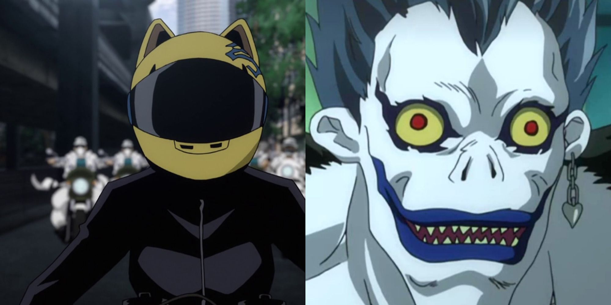 Celty from Durarara and Ryuk from Death Note