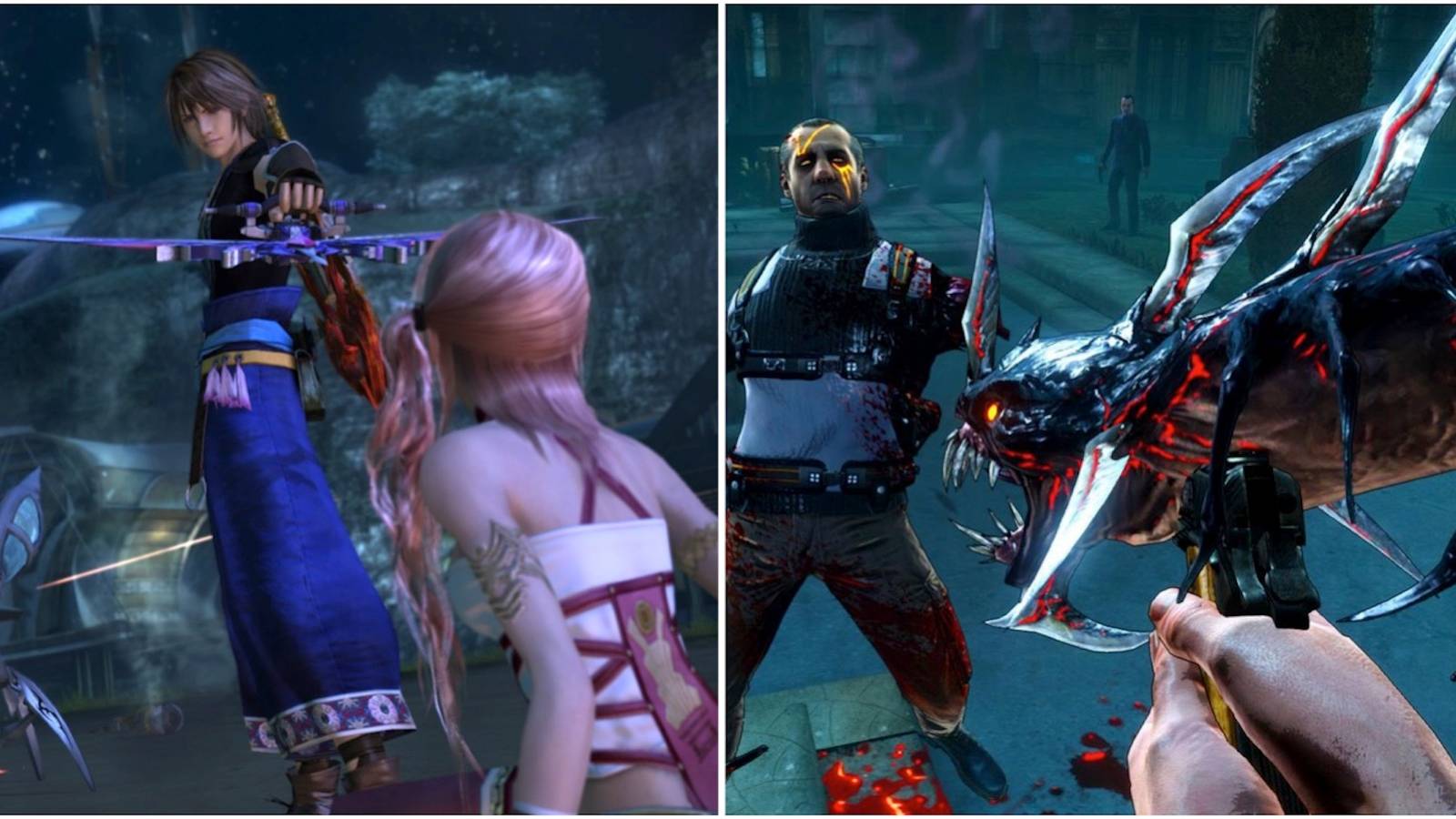 Noel and Sarah from Final Fantasy 13-2 (left) The Darkness 2 (right)