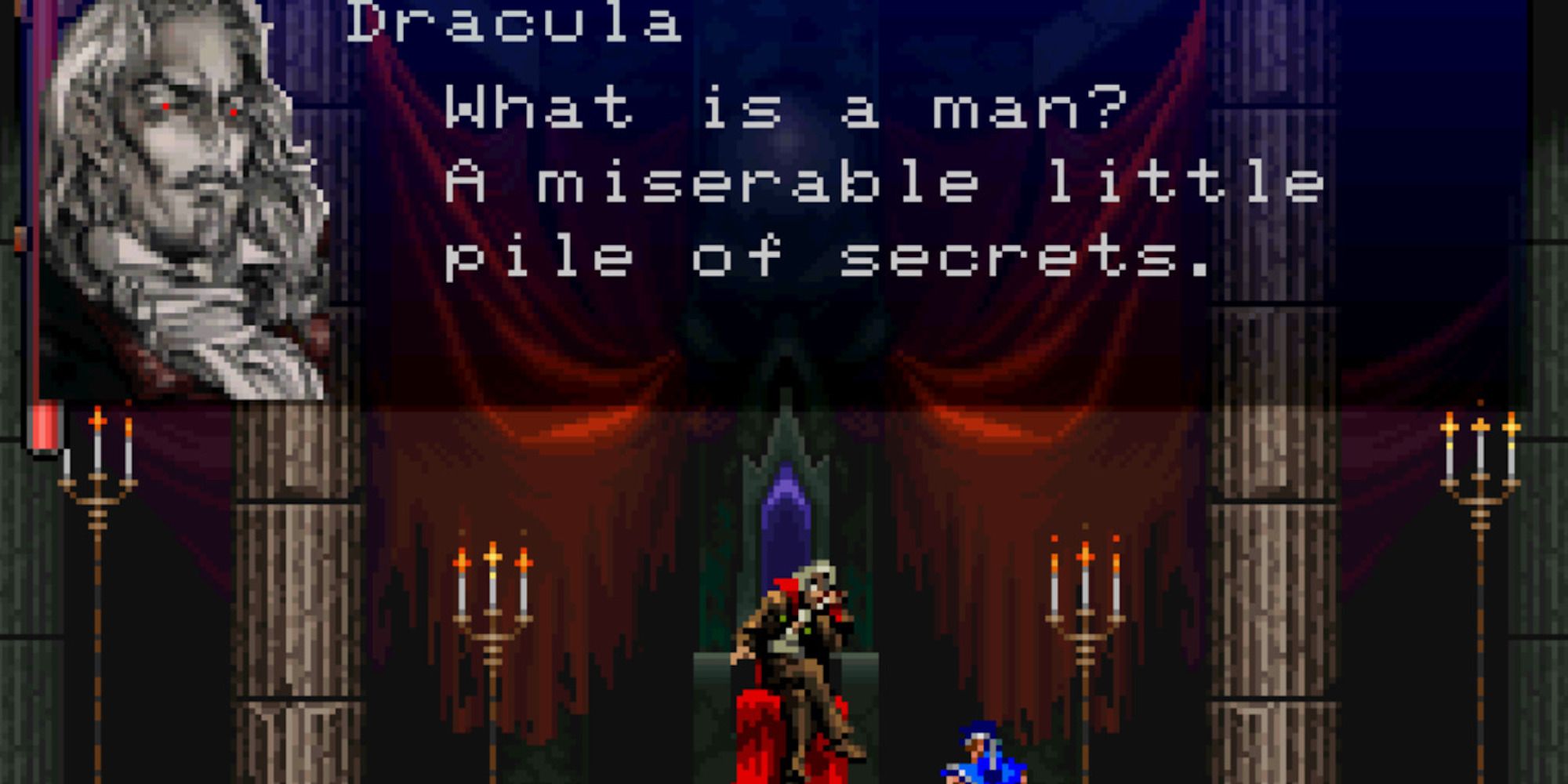 A scene featuring characters from Castlevania: Symphony of the Night