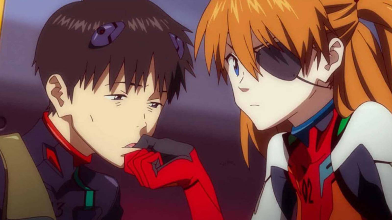 Shinji and Asuka from Evangelion: 3.0 You Can (Not) Redo
