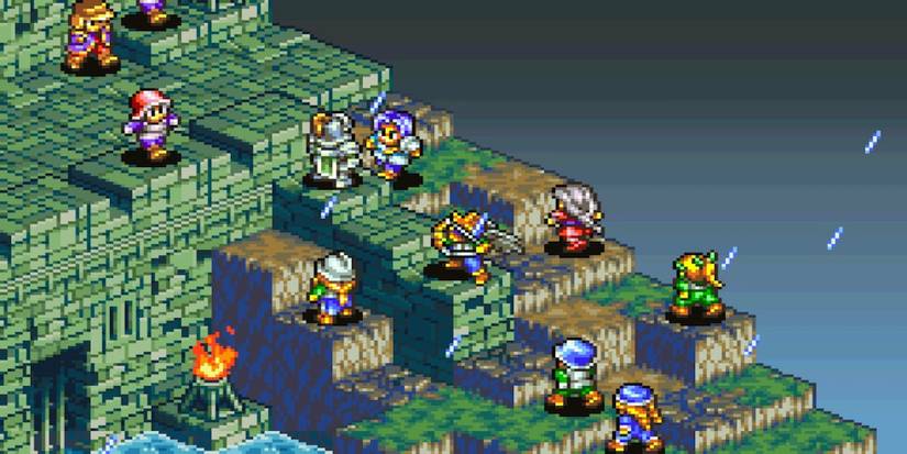 Fighting enemies in Tactics Ogre: The Knight Of Lodis