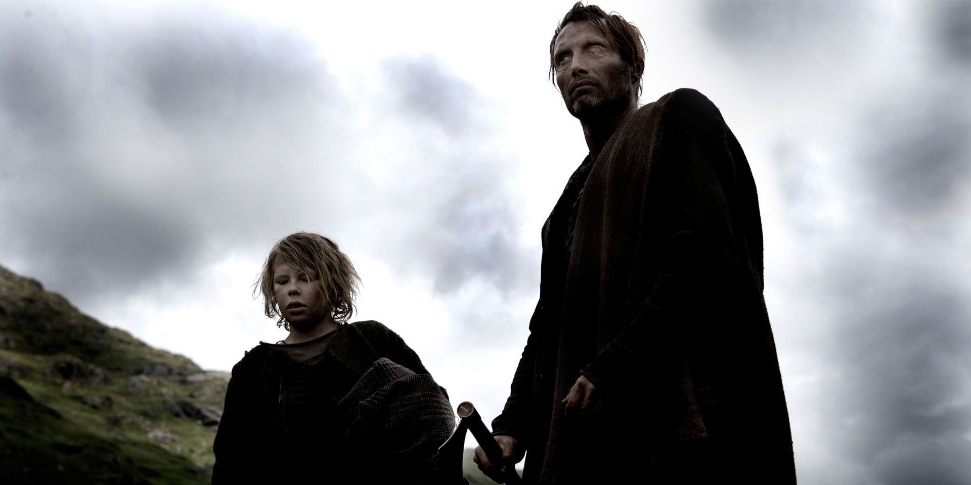The Boy and Mads Mikkelsen as One-Eye in Valhalla Rising