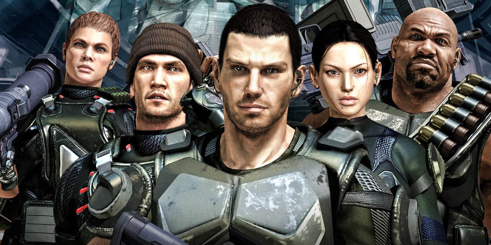 Promotional art featuring characters from Binary Domain