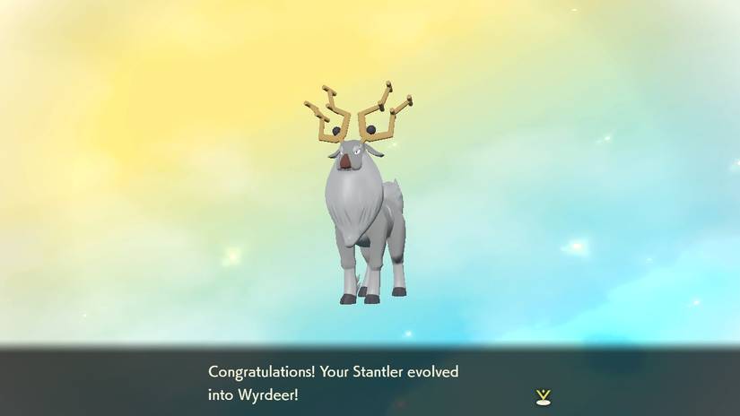 pokemon legends arceus how to evolve stantler into wyrdeer psyshield bash agile style moves pp camp