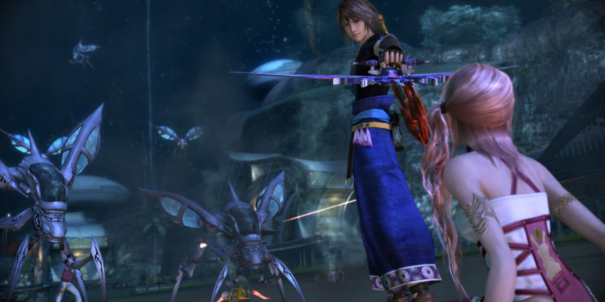 A scene featuring characters from Final Fantasy 13-2