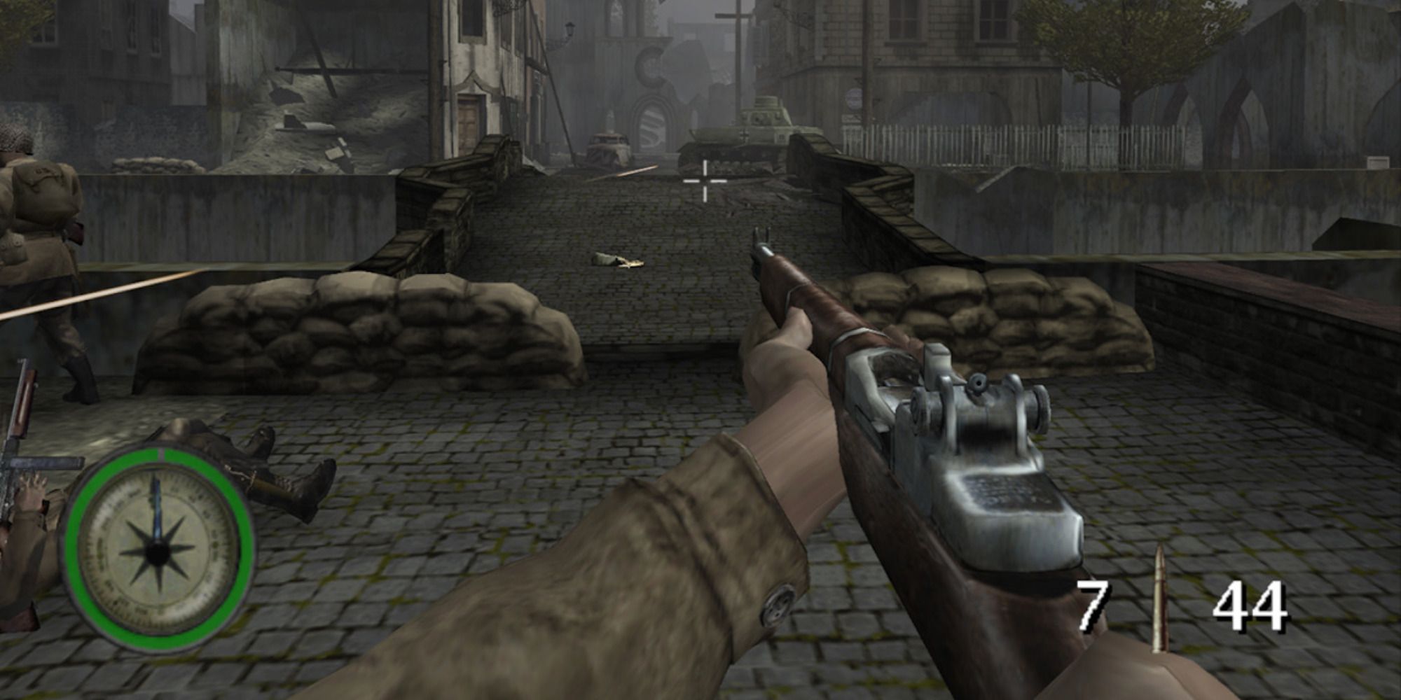 Fighting a battle in Medal of Honor: Frontline