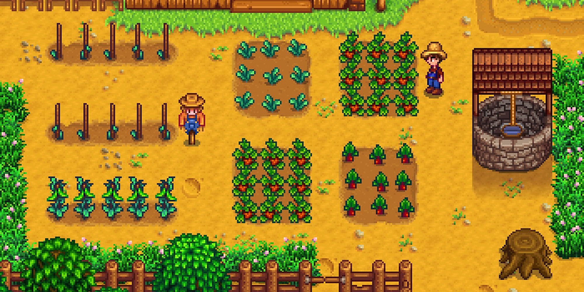 Working a farm in Stardew Valley