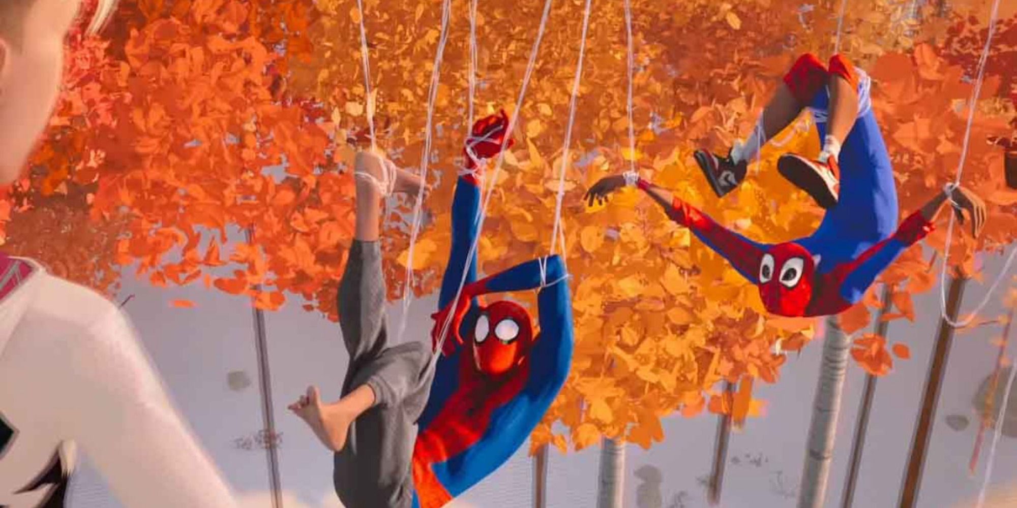A scene from from Into The Spider-Verse