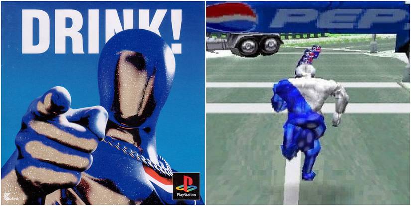 Pepsiman box art and running in Pepsiman