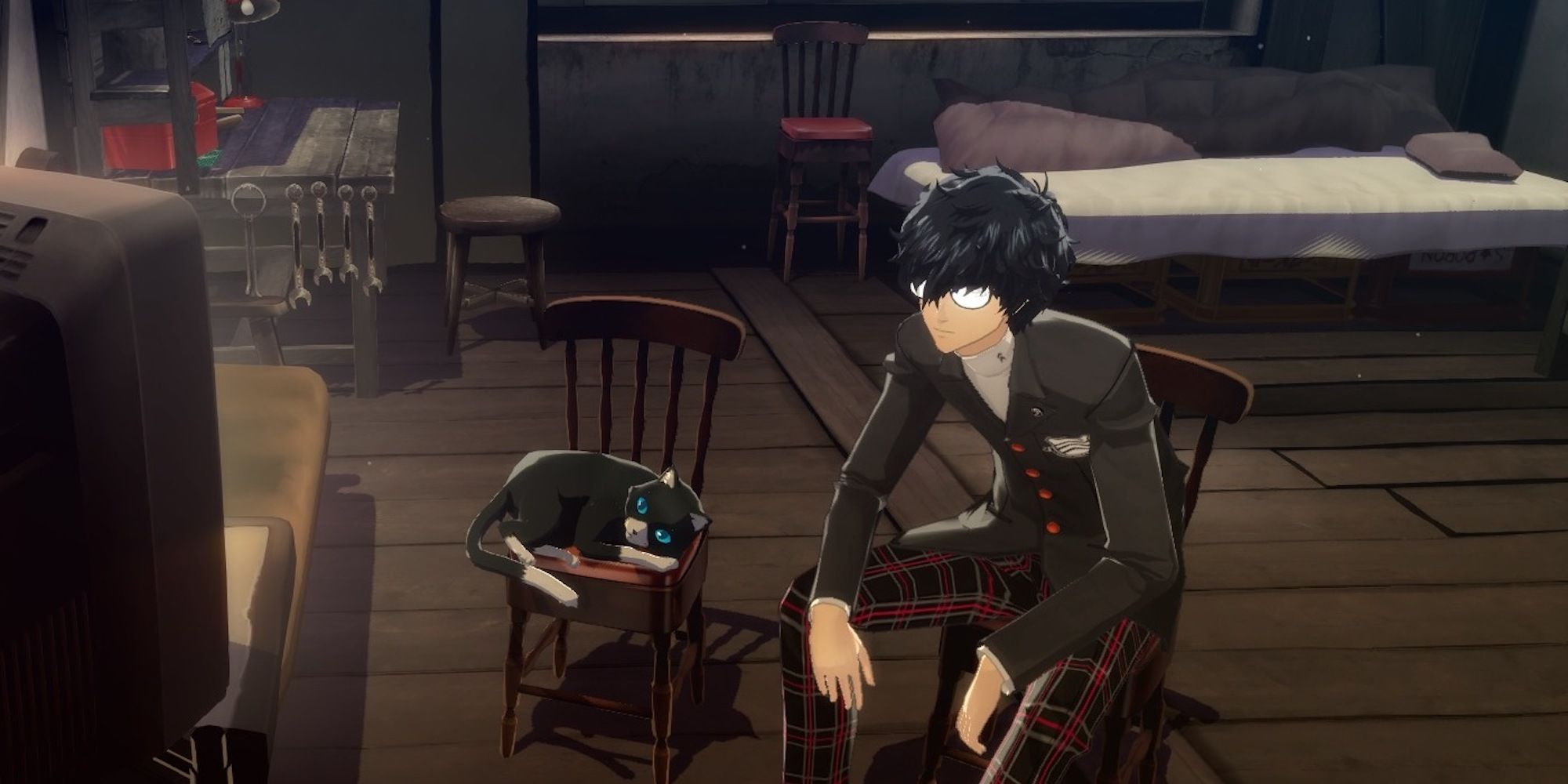Morgana and the main character from Persona 5