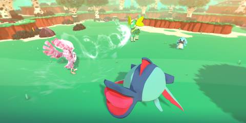 Fighting a battle in Temtem