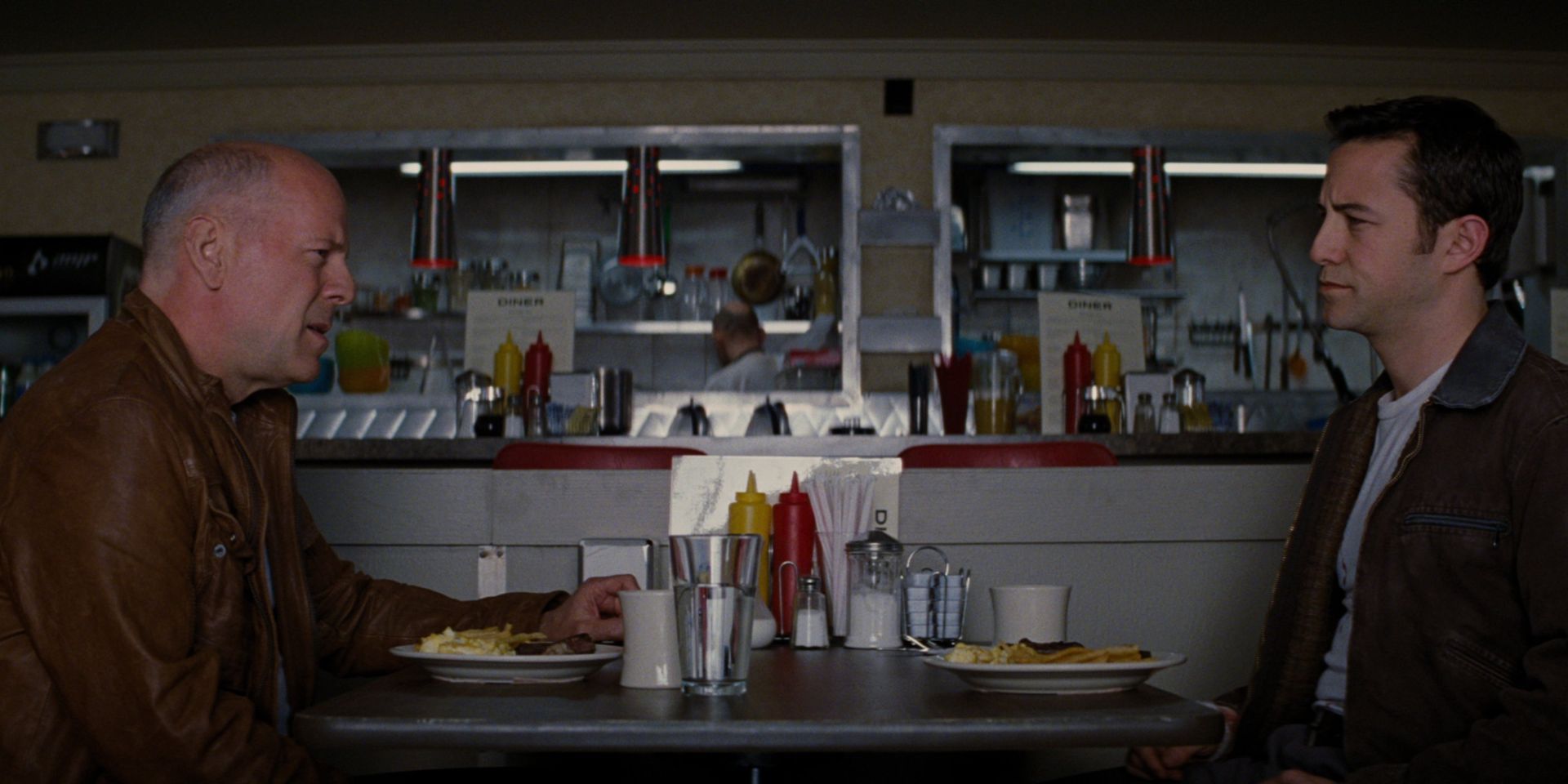 Two Joes in the diner scene in Looper