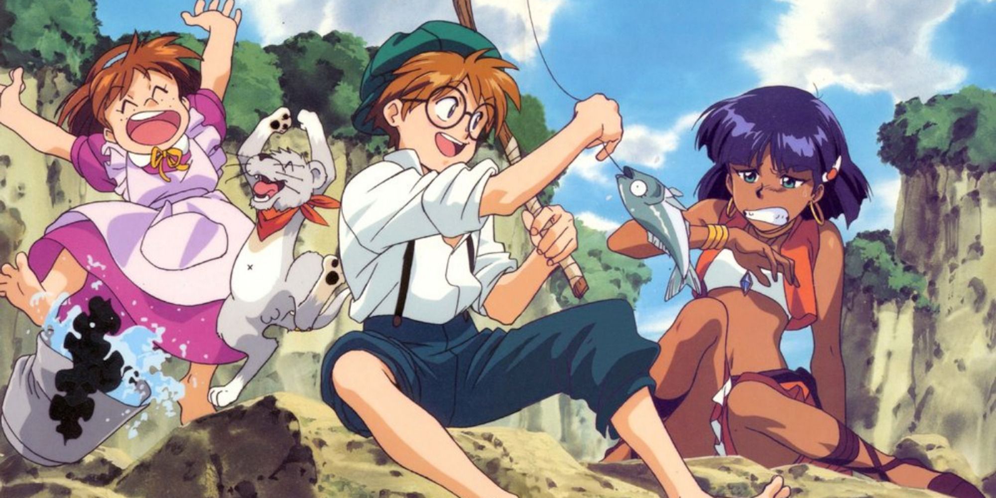 Promo art featuring characters from Nadia: The Secret Of Blue Water