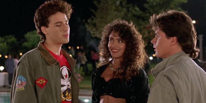 Characters in a scene from Society 