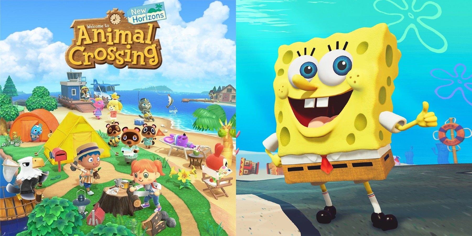 Поклонники Animal Crossing New Horizons создали несколько впечатляющих творений Губки Боба